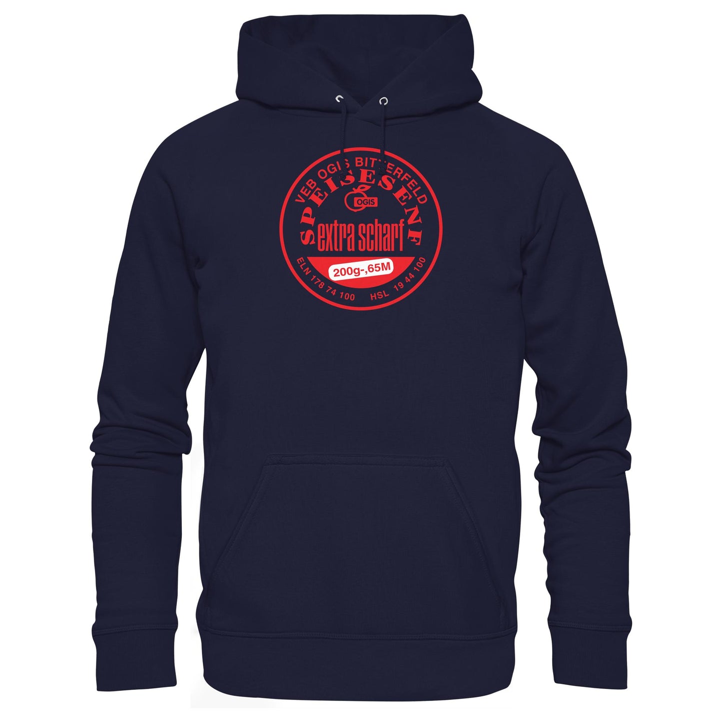 DDR Ostalgie Kapuze / Hoodie Unisex • VEB OGIS BITTERFELD - SPEISESENF EXTRASCHARF
