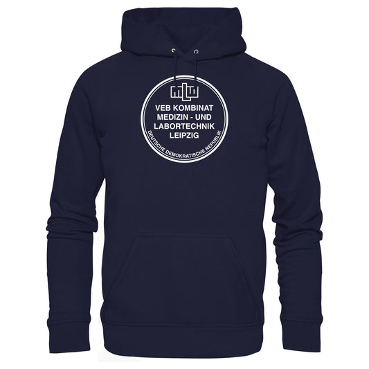 DDR Ostalgie Kapuze / Hoodie Unisex • MLW VEB KOMBINAT MEDIZIN- UND LABORTECHNIK LEIPZIG