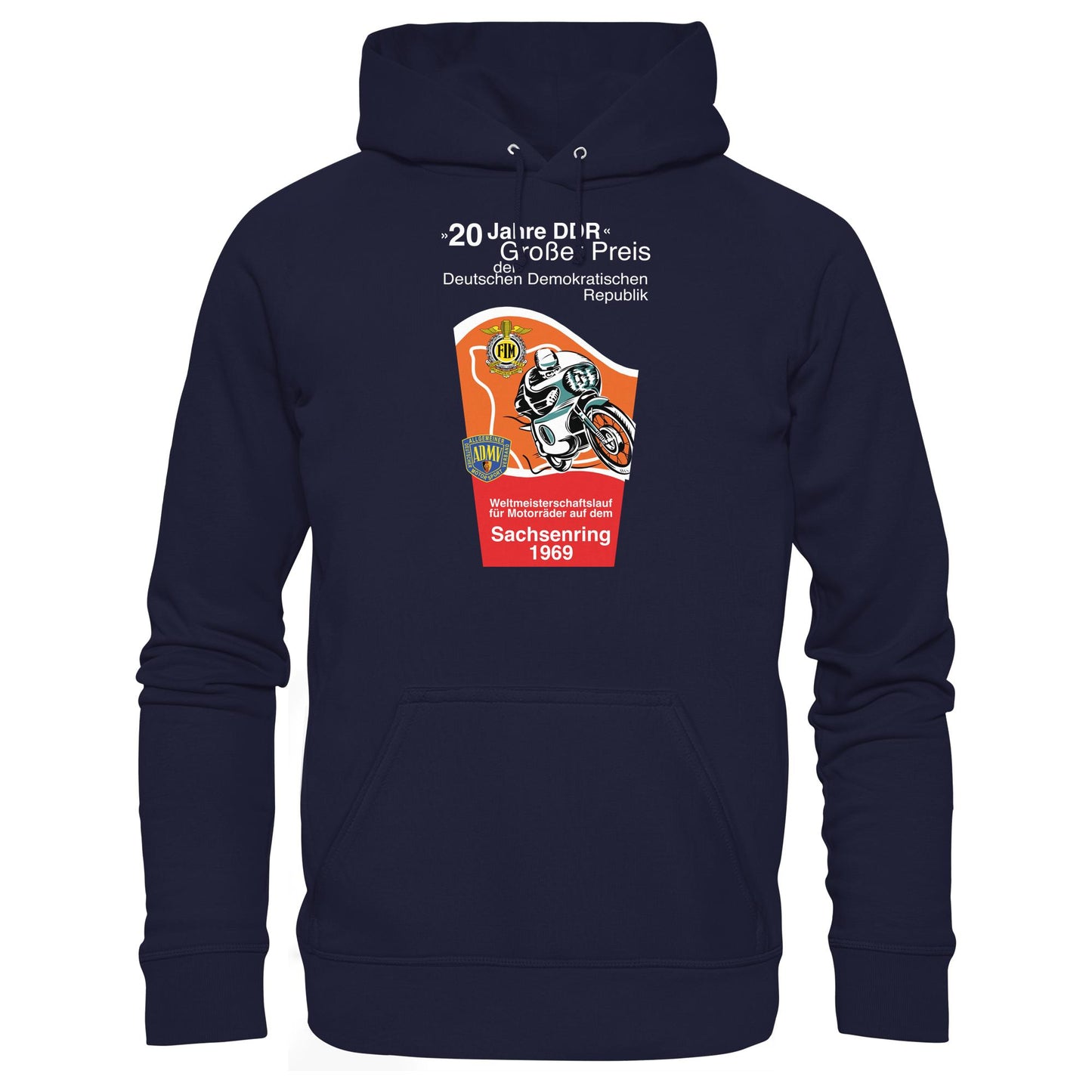 DDR Ostalgie Kapuze / Hoodie Unisex • SACHSENRING 1969, WELTMEISTERSCHAFTSLAUF