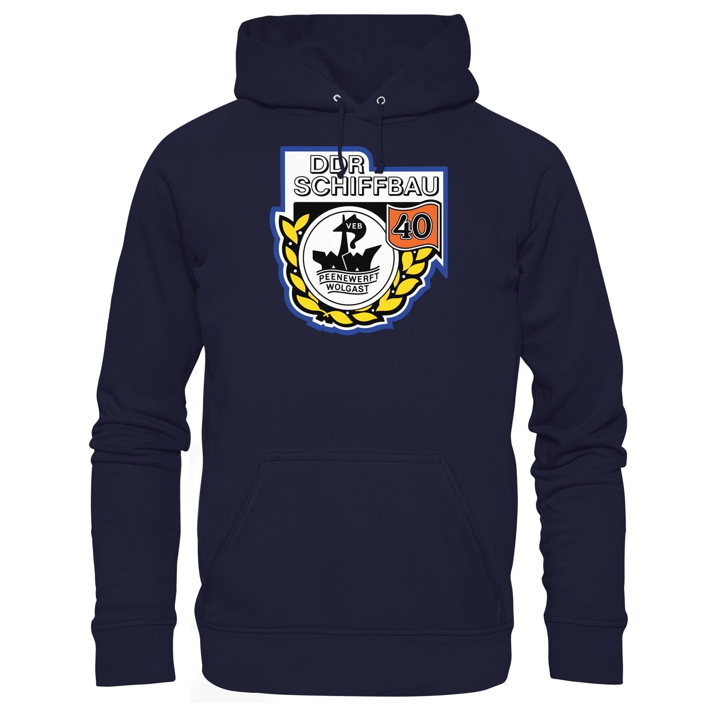 DDR Ostalgie Kapuze / Hoodie Unisex • VEB PEENEWERFT WOLGAST, DDR SCHIFFBAU