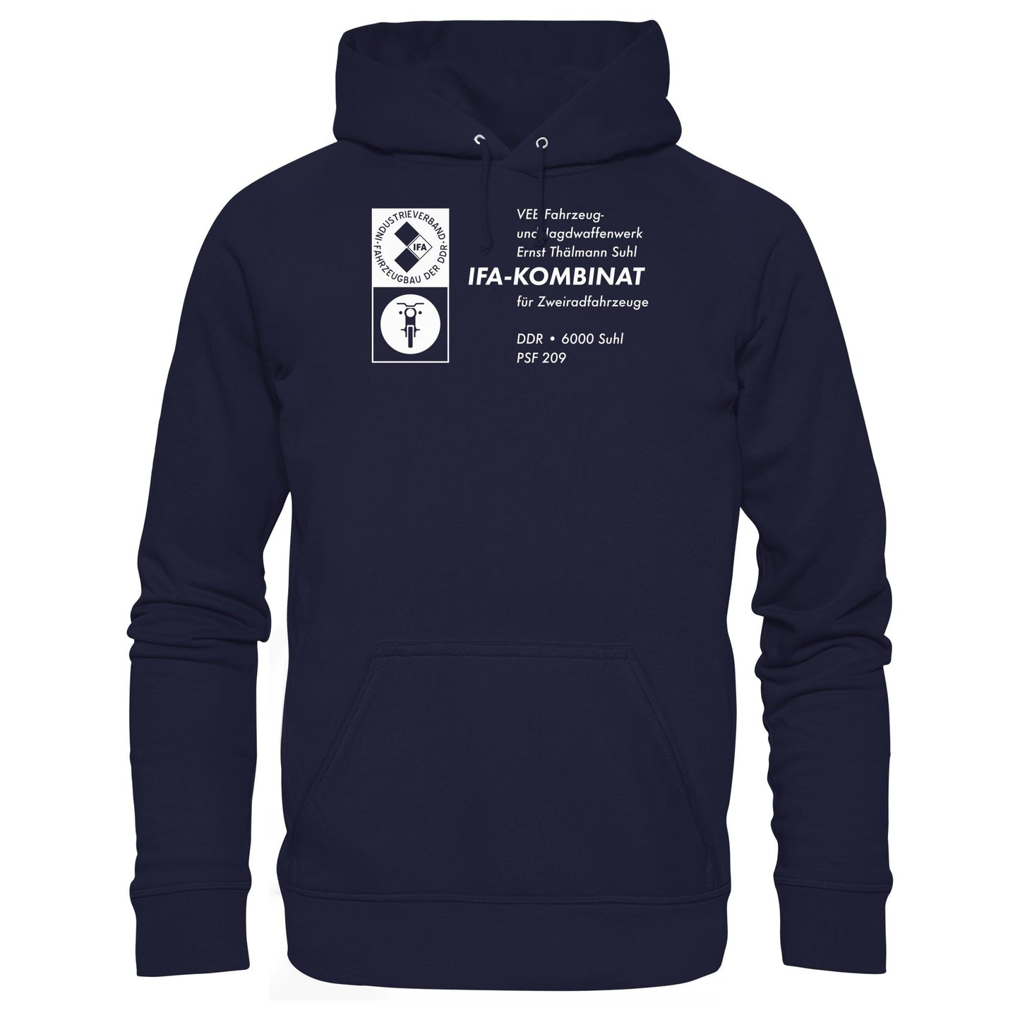DDR Ostalgie Kapuze / Hoodie Unisex • VEB FAHRZEUG- UND JAGDWAFFENWERK ERNST THÄLMANN SUHL