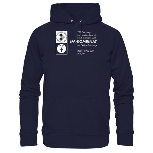 DDR Ostalgie Kapuze / Hoodie Unisex • VEB FAHRZEUG- UND JAGDWAFFENWERK ERNST THÄLMANN SUHL