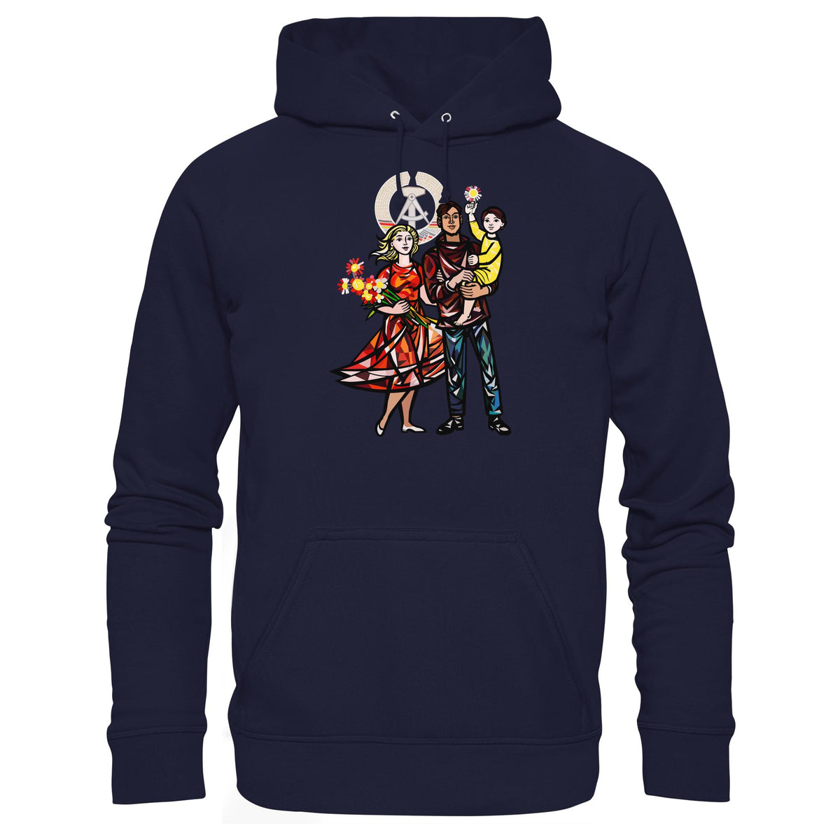 DDR Ostalgie Kapuze / Hoodie Unisex • WALTER WOMACKA - UNSERE FAMILIE (STAATSRATSGEBÄUDE, Aus der Geschichte der Deutschen Arbeiterbewegung, 1964)