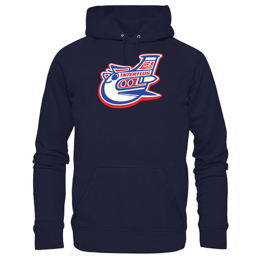 DDR Ostalgie Kapuze / Hoodie Unisex • INTERFLUG (ORIGINAL PIN)