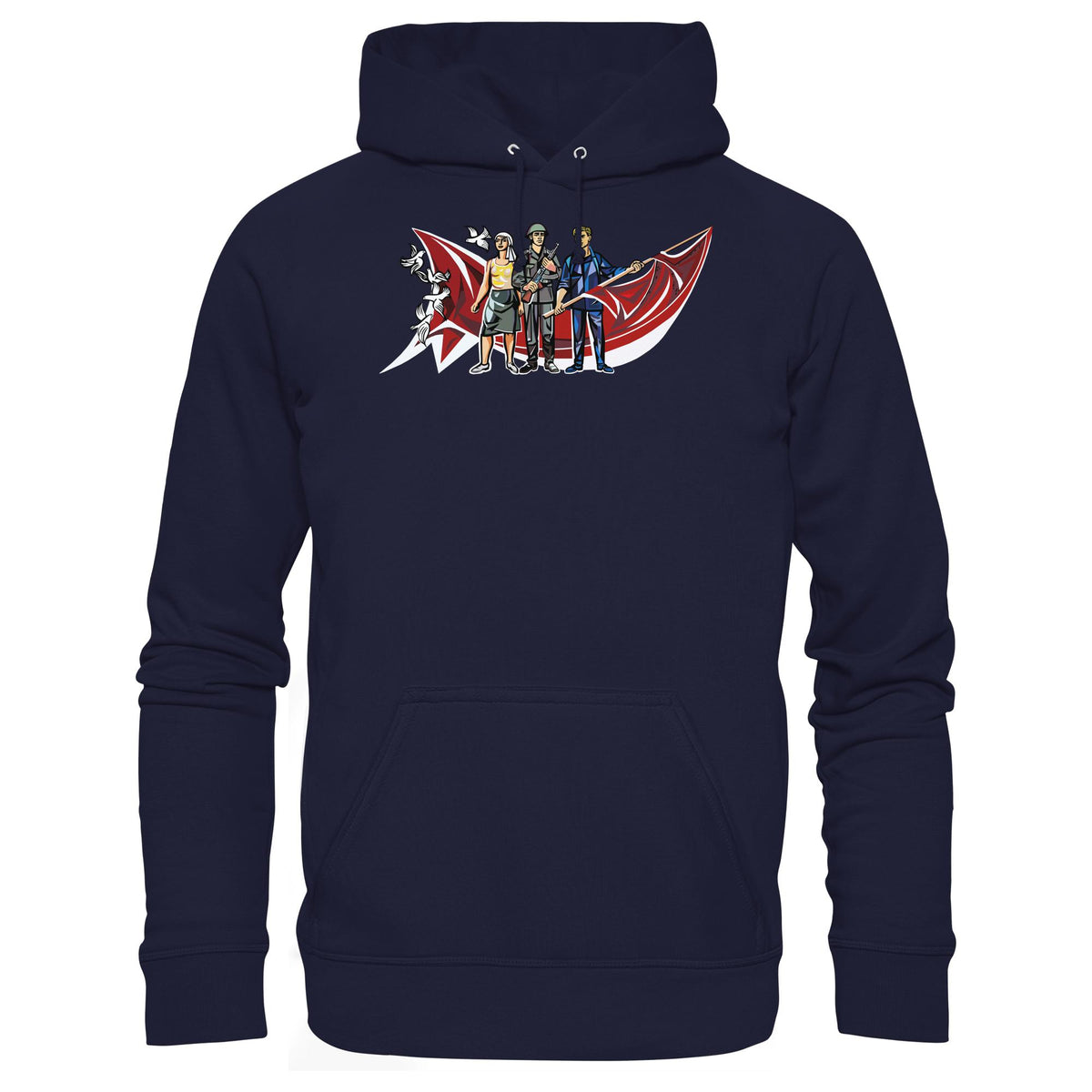 WALTER WOMACKA - BÄUERIN, NVA-SOLDAT & ARBEITER (MOSAIK HAUS DES LEHRERS, 1964) | DDR Ostalgie Kapuze / Hoodie Unisex