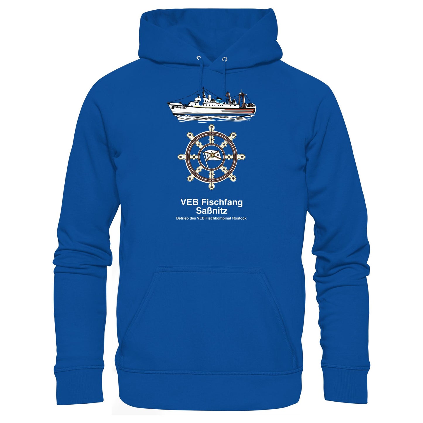 DDR Ostalgie Kapuze / Hoodie Unisex •  VEB FISCHFANG SASSNITZ