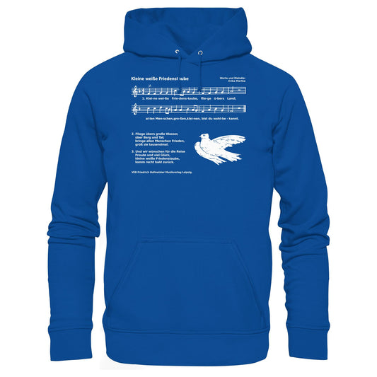 DDR Ostalgie Kapuze / Hoodie Unisex • KLEINE WEISSE FRIEDENSTAUBE (ORIGINAL AUS DER FIBEL)