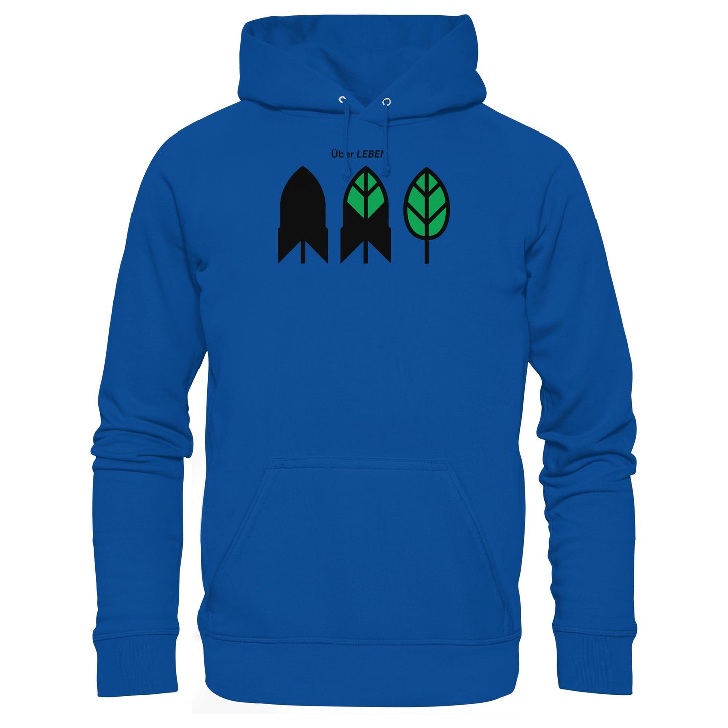 DDR Ostalgie Kapuze / Hoodie Unisex • ÜBER LEBEN (ORIGINAL FRIEDENS-PLAKAT)