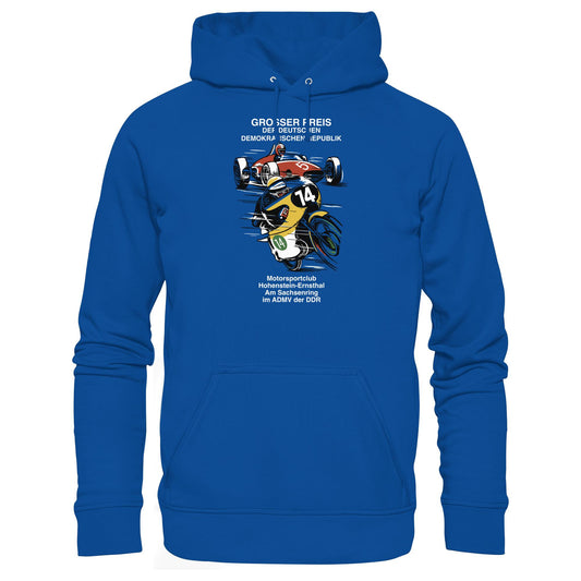DDR Ostalgie Kapuze / Hoodie Unisex • MOTORSPORT HOHENSTEIN-ERNSTHAL - GROSSER PREIS DER DDR