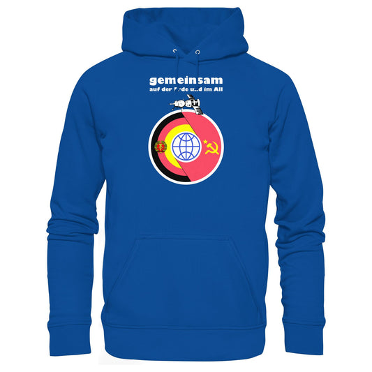 DDR Ostalgie Kapuze / Hoodie Unisex • GEMEINSAM AUF DER ERDE UND IM ALL