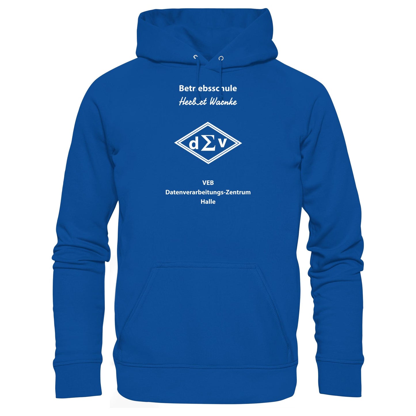 DDR Ostalgie Kapuze / Hoodie Unisex • BETRIEBSSCHULE VEB DATENBERARBEITUNG HALLE
