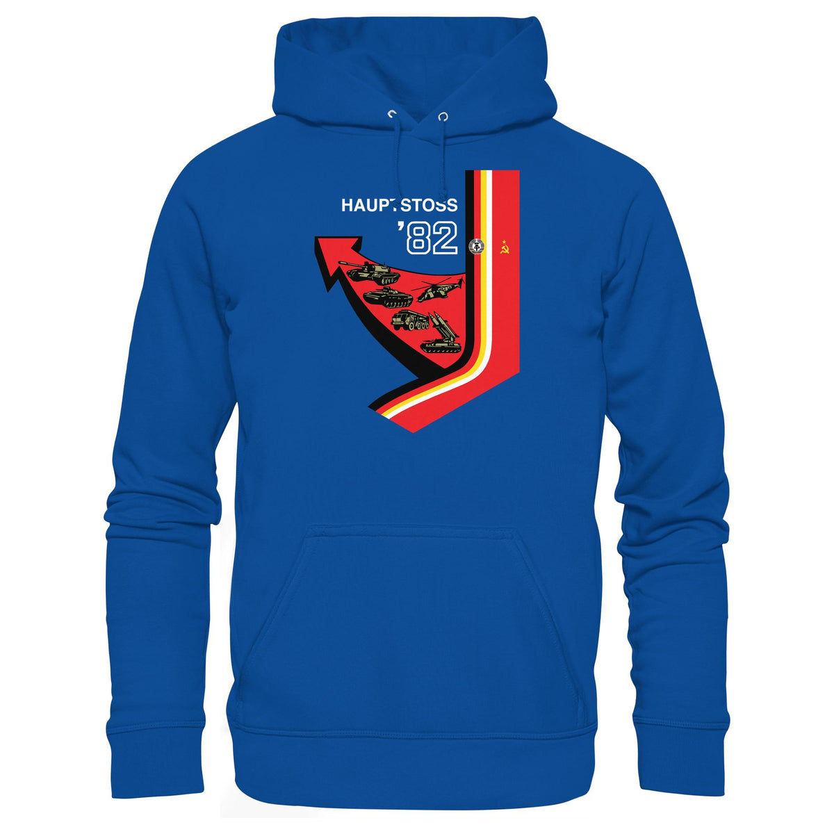 DDR Ostalgie Kapuze / Hoodie Unisex • MANÖVER HAUPTSTOSS 1982 (ORIGINAL-PLAKAT)