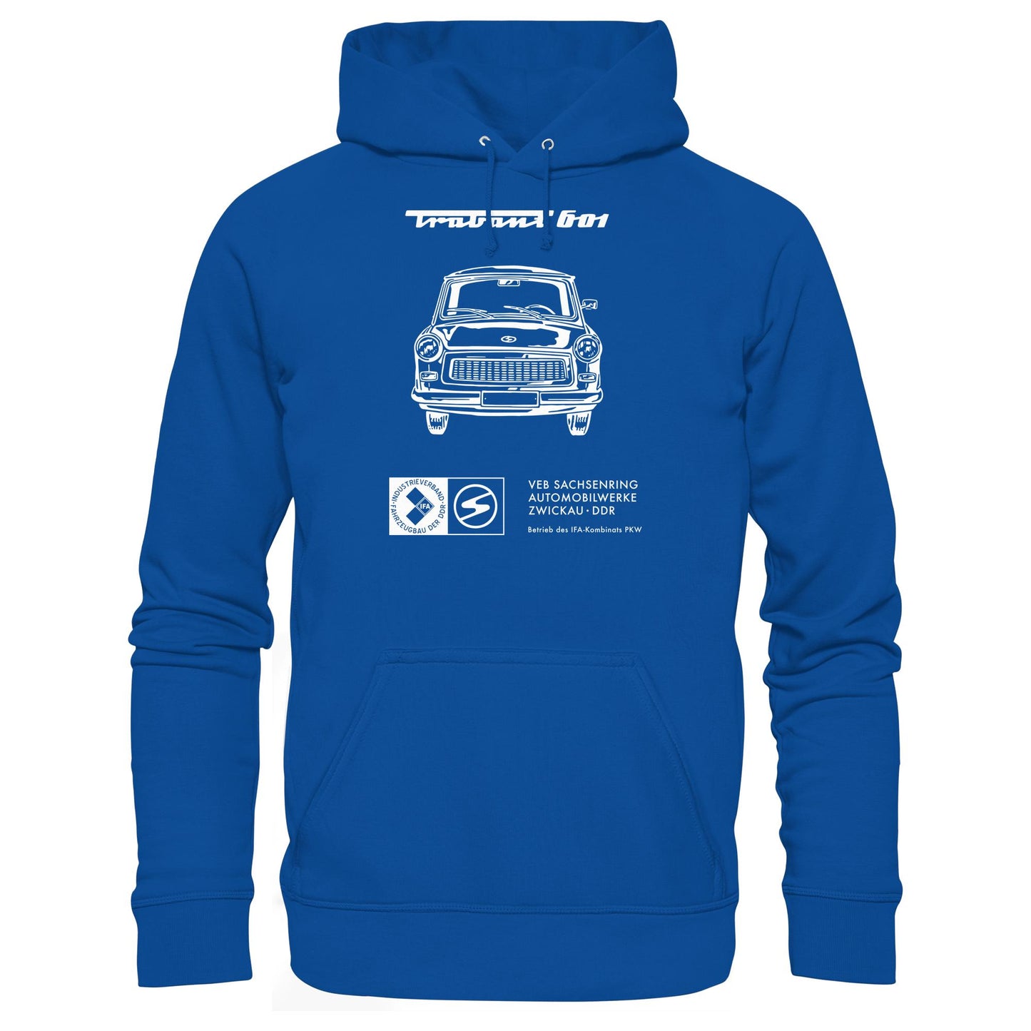 DDR Ostalgie Kapuze / Hoodie Unisex • TRABANT 601 (ORIGINAL TITEL BETRIEBSANLEITUNG)