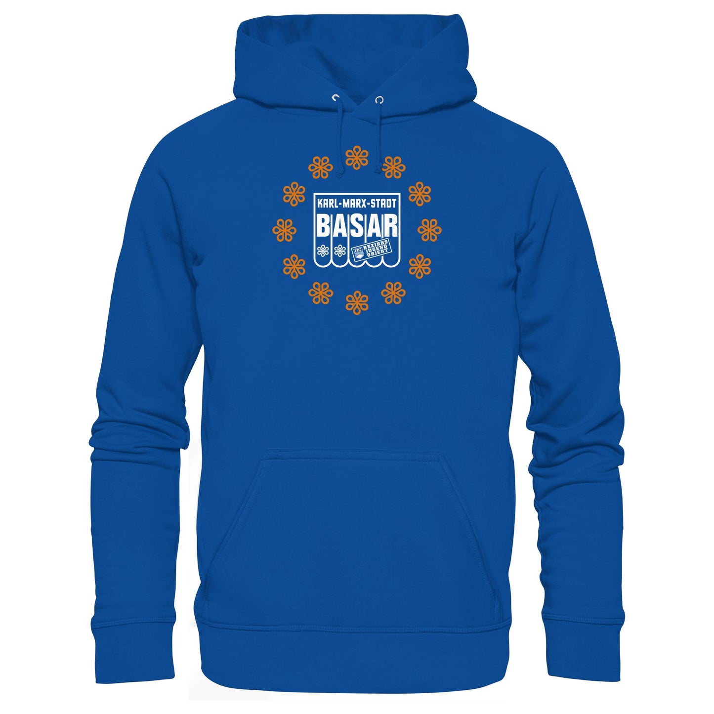 DDR Ostalgie Kapuze / Hoodie Unisex • BASAR KARL MARX STADT - FDJ JUGENDOBJEKT