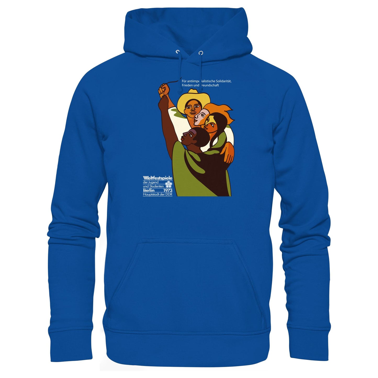 DDR Ostalgie Kapuze / Hoodie Unisex • FÜR FRIEDEN UND FREUNDSCHAFT - ORIGINALPOSTER WELTFESTSPIELE BERLIN 1973