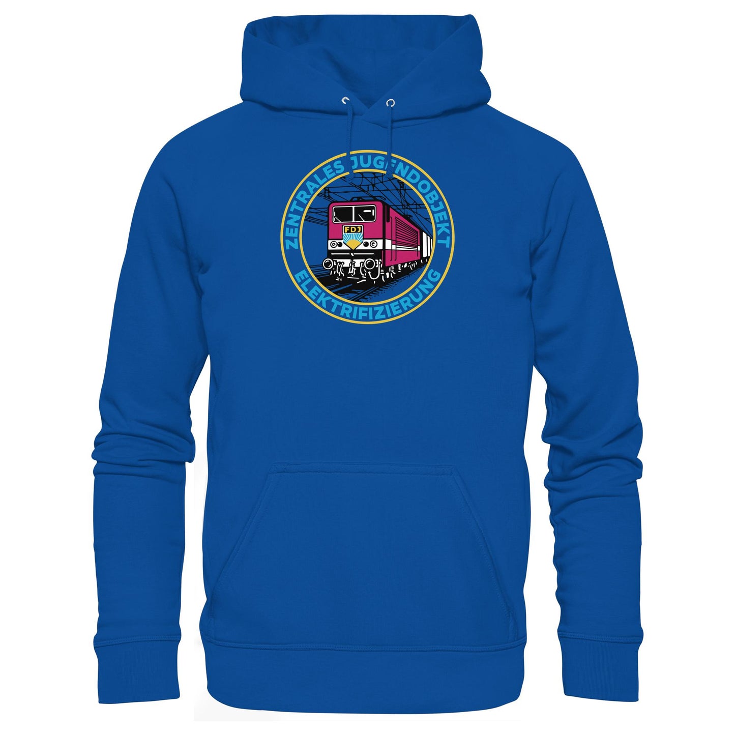 DDR Ostalgie Kapuze / Hoodie Unisex • DR - FDJ ZENTRALES JUGENDOBJEKT ELEKTRIFIZIERUNG