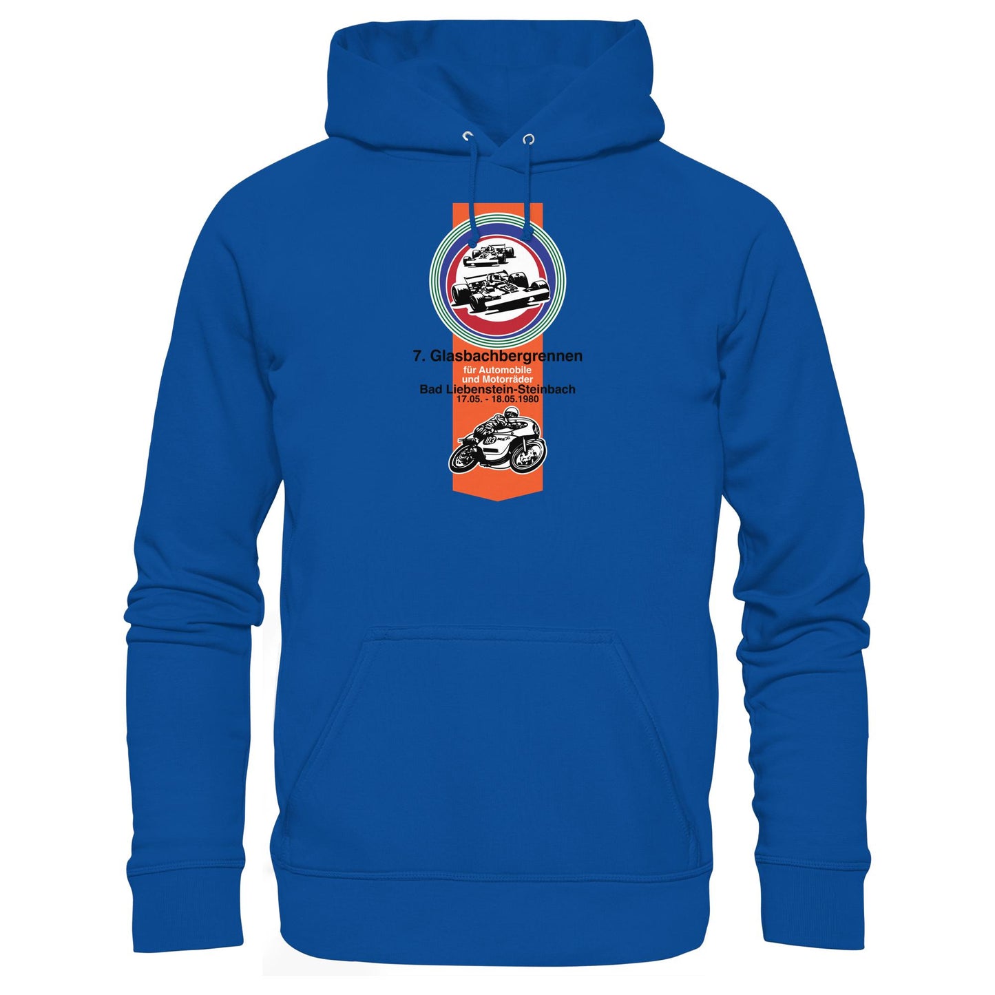 DDR Ostalgie Kapuze / Hoodie Unisex • GLASBACHBERGRENNEN BAD LIEBENSTEIN (ORIGINAL WIMPEL)