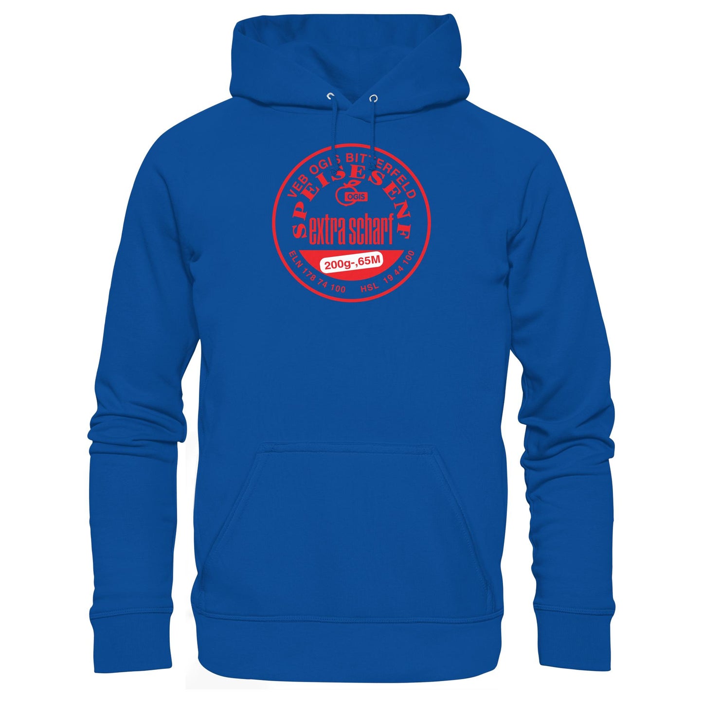 DDR Ostalgie Kapuze / Hoodie Unisex • VEB OGIS BITTERFELD - SPEISESENF EXTRASCHARF