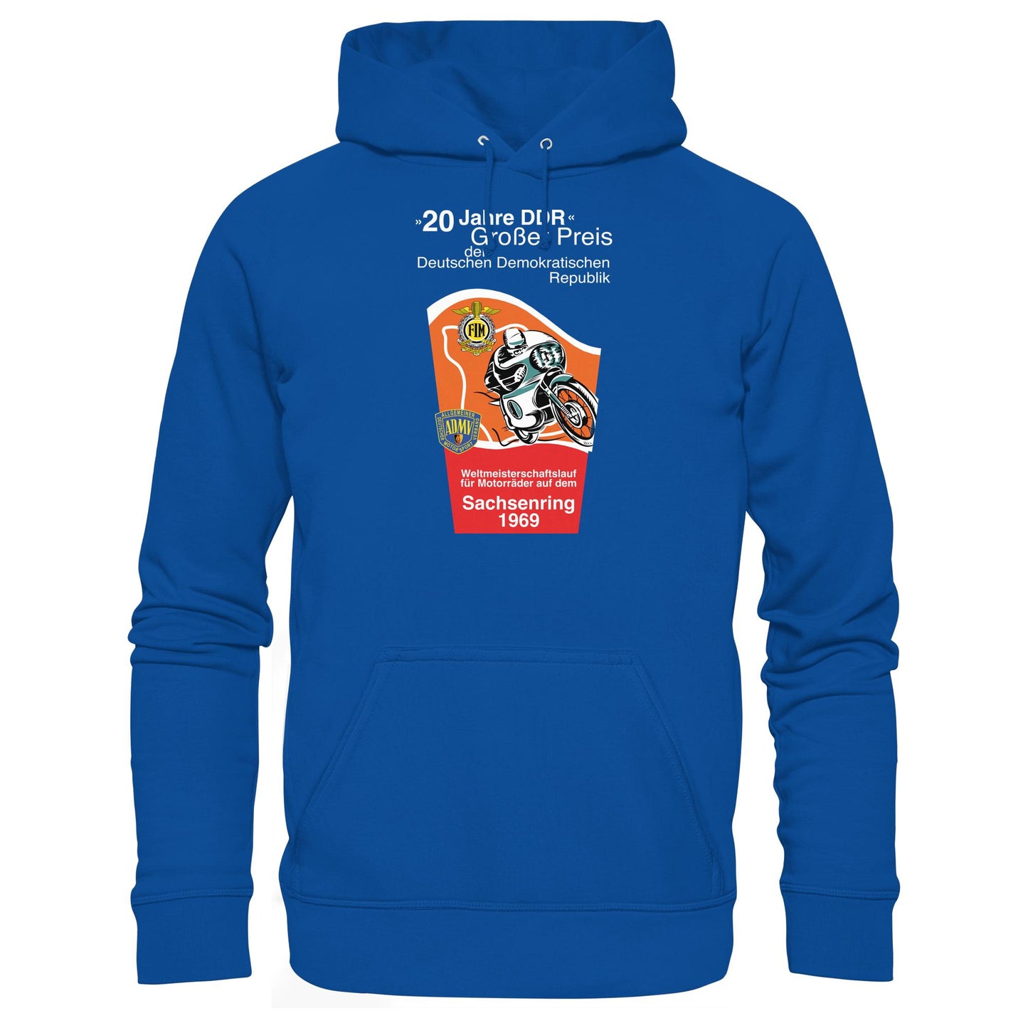 DDR Ostalgie Kapuze / Hoodie Unisex • SACHSENRING 1969, WELTMEISTERSCHAFTSLAUF