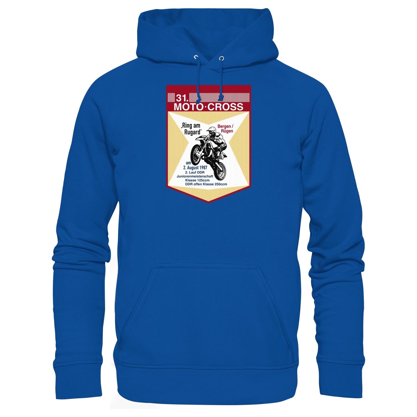 DDR Ostalgie Kapuze / Hoodie Unisex • 31. MOTO-CROSS DDR-MEISTERSCHAFT - 1987 BERGEN RÜGEN
