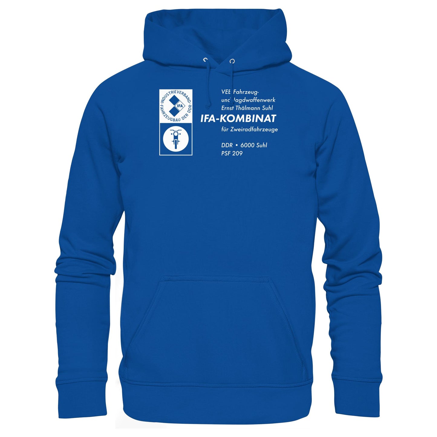 DDR Ostalgie Kapuze / Hoodie Unisex • VEB FAHRZEUG- UND JAGDWAFFENWERK ERNST THÄLMANN SUHL
