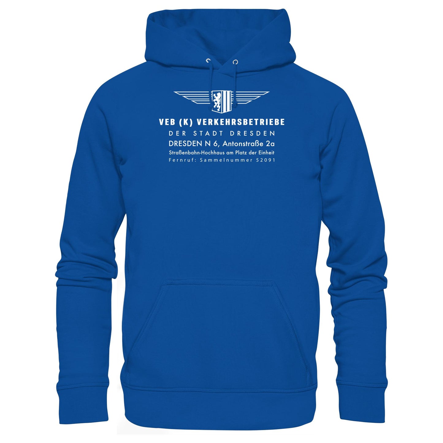 DDR Ostalgie Kapuze / Hoodie Unisex • VEB VERKEHRSBETRIEBE DRESDEN