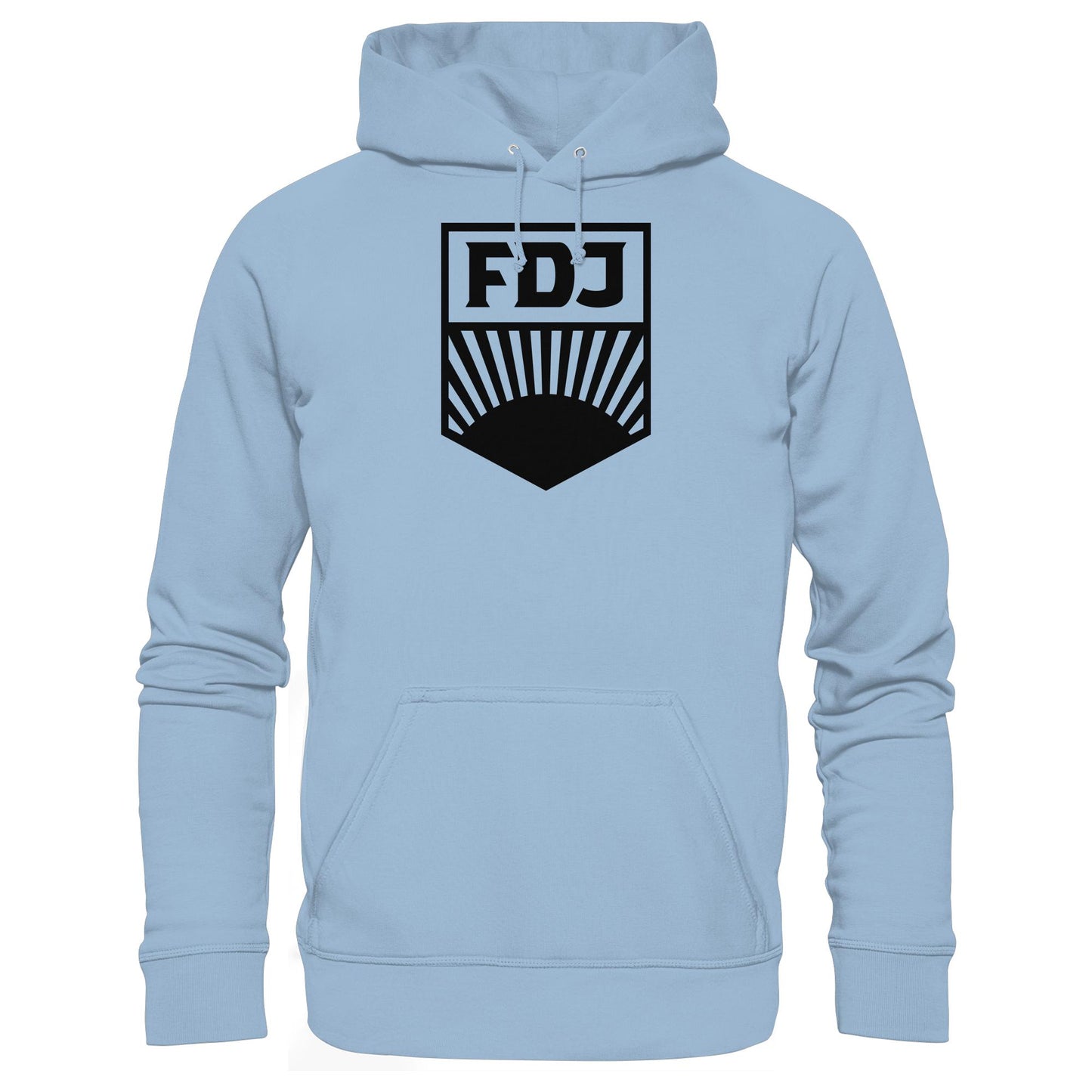 DDR Ostalgie Kapuze / Hoodie Unisex • FDJ FREIE DEUTSCHE JUGEND - SCHWARZ