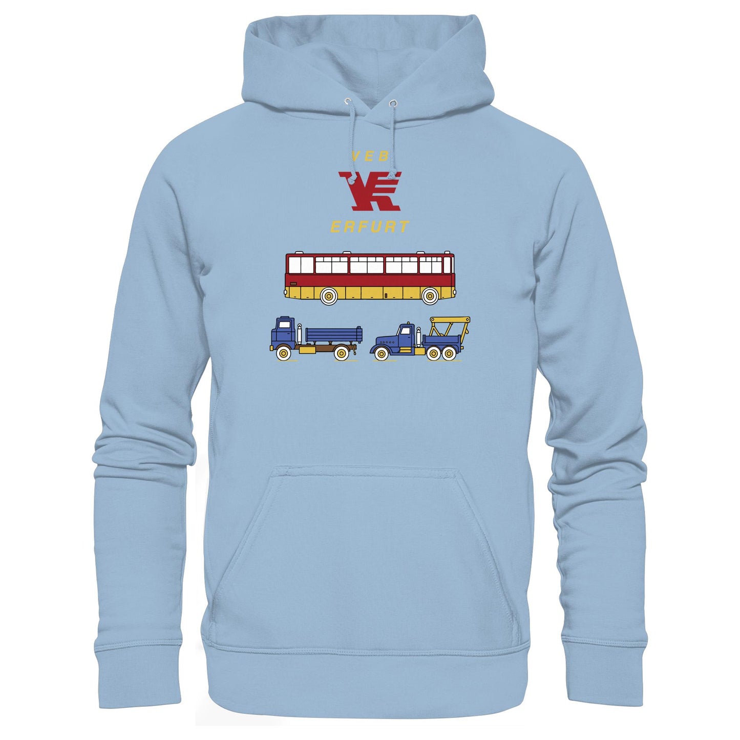 DDR Ostalgie Kapuze / Hoodie Unisex • VEB VERKEHRSKOMBINAT ERFURT