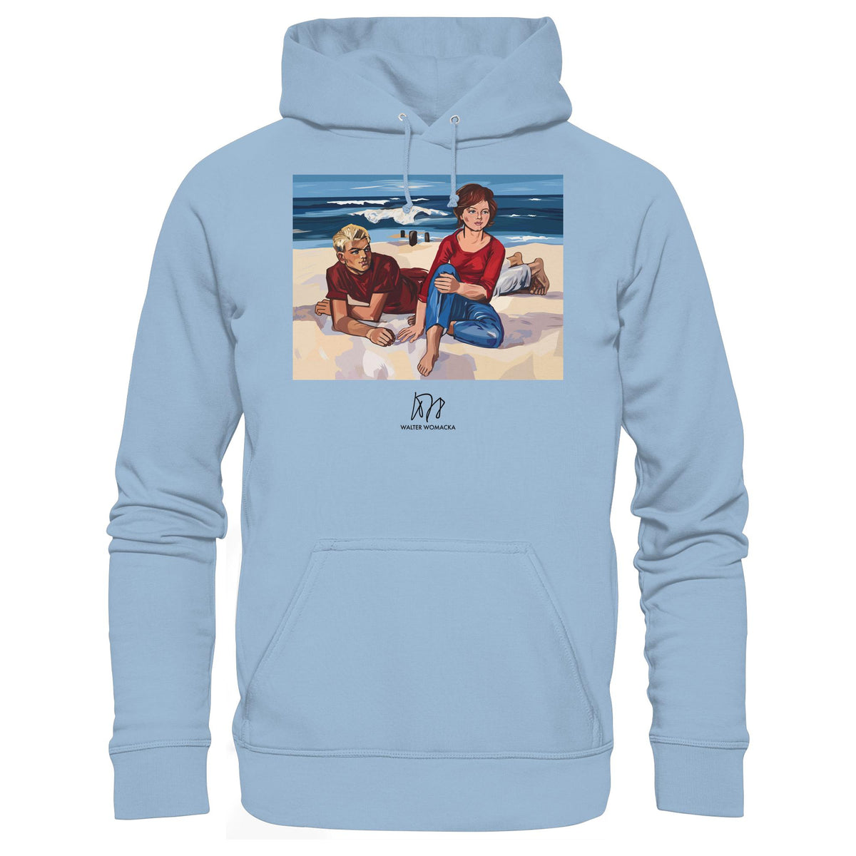DDR Ostalgie Kapuze / Hoodie Unisex • WALTER WOMACKA - AM STRAND (1962)