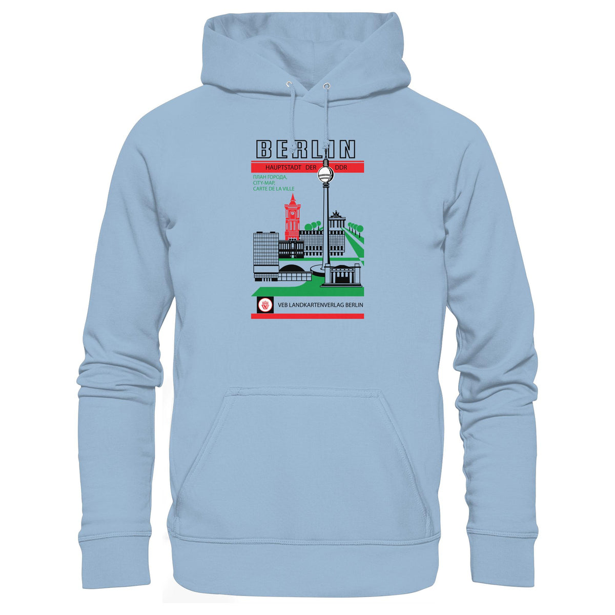 DDR Ostalgie Kapuze / Hoodie Unisex • BERLIN, HAUPTSTADT DER DDR (ORIGINAL TITEL STADTFÜHRER)