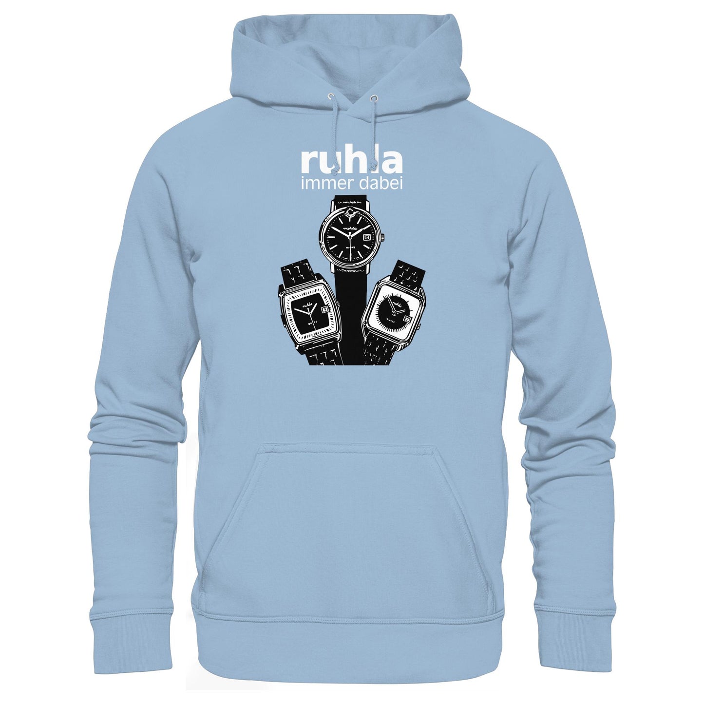 DDR Ostalgie Kapuze / Hoodie Unisex • VEB UHRENWERT RUHLA (ORIGINAL PLAKAT)