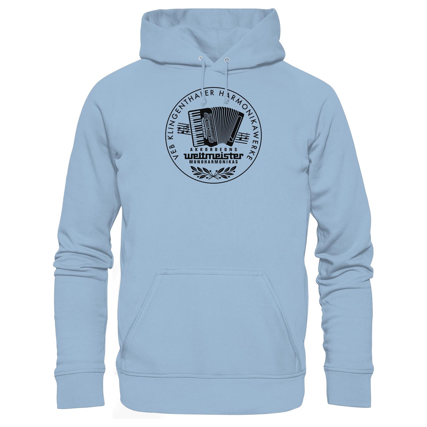 DDR Ostalgie Kapuze / Hoodie Unisex • WELTMEISTER VEB KLINGENTHALER HARMONIKAWERKE