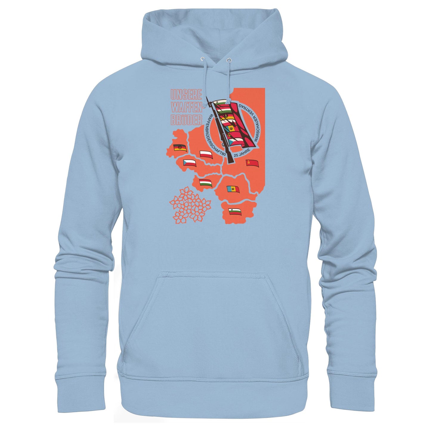 DDR Ostalgie Kapuze / Hoodie Unisex • WAFFENBRÜDERSCHAFT80 - WARSCHAUER VERTRAG