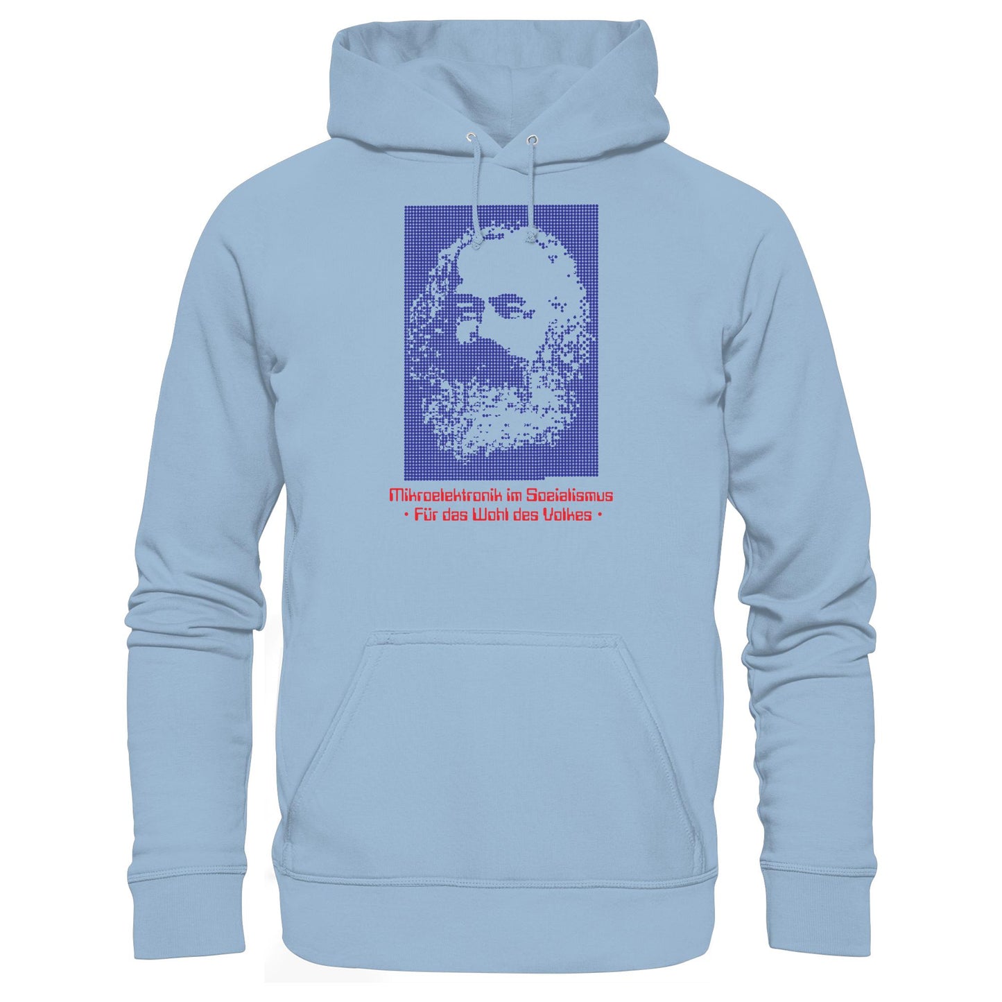 DDR Ostalgie Kapuze / Hoodie Unisex • DDR MIKROELEKTRONIK FÜR DAS WOHL DES VOLKES (ORIGINAL POSTER)