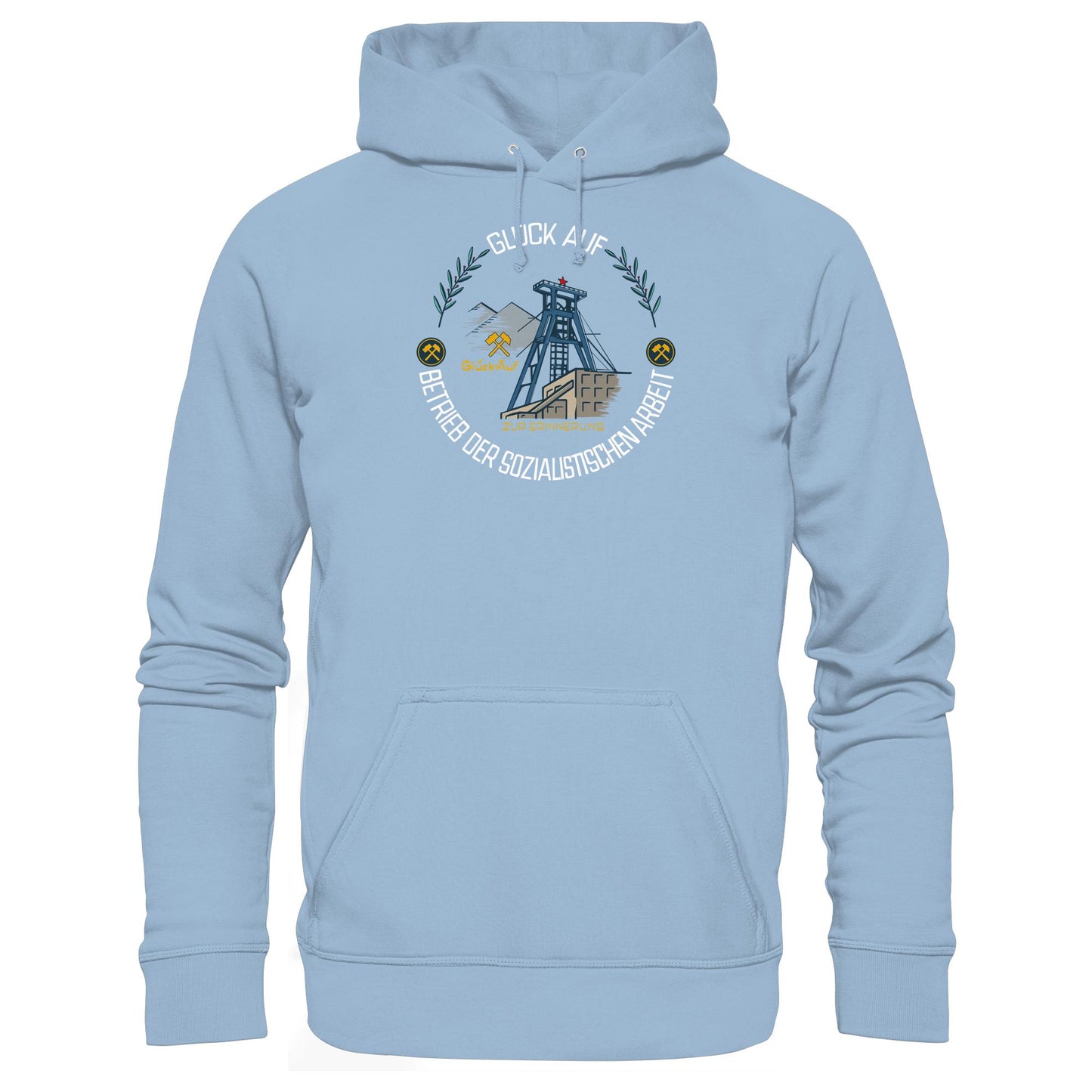 DDR Ostalgie Kapuze / Hoodie Unisex • WISMUT - GLÜCK AUF