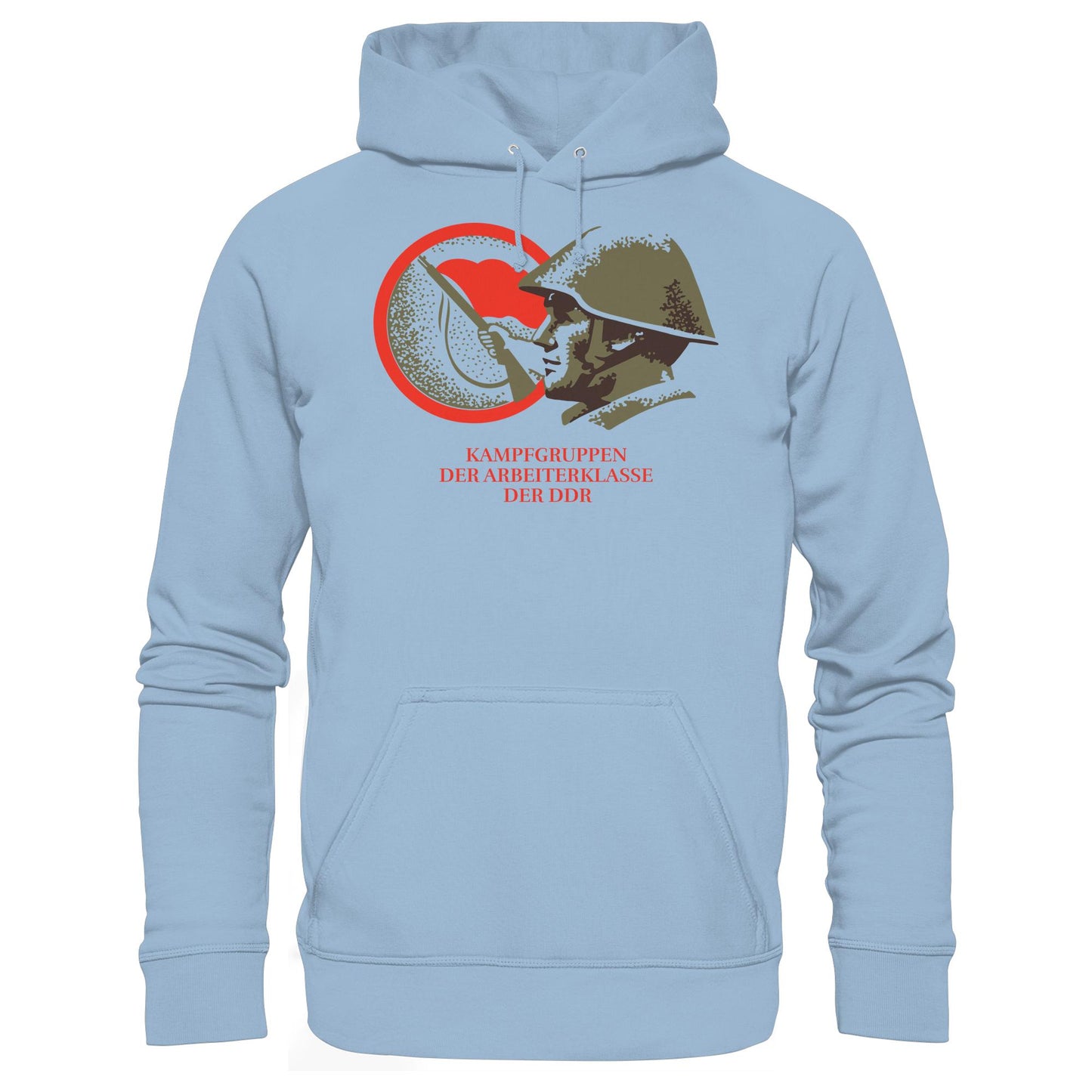 DDR Ostalgie Kapuze / Hoodie Unisex • KAMPFGRUPPEN DER ARBEITERKLASSE (ORIGINAL BRIEFMARKE)