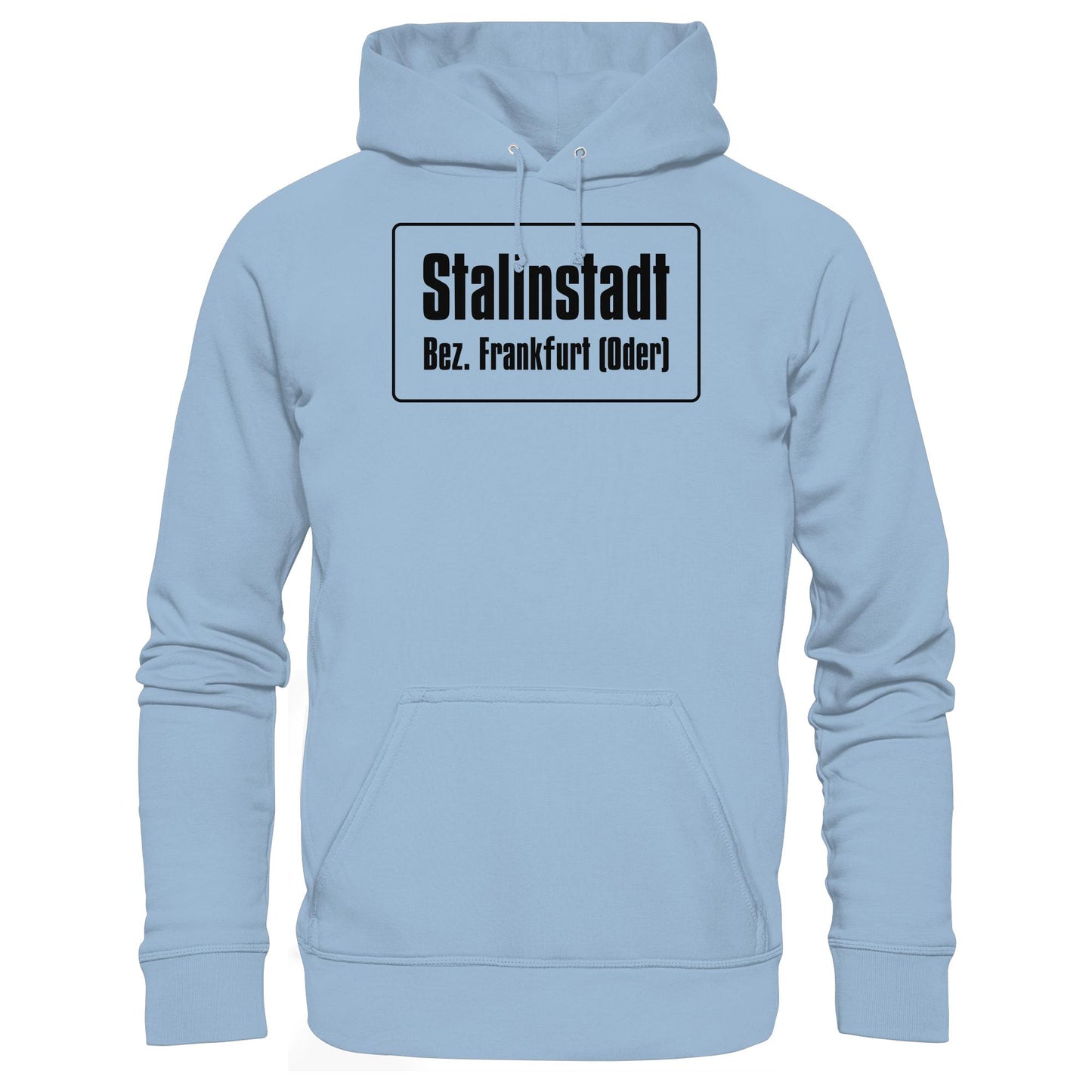 DDR Ostalgie Kapuze / Hoodie Unisex • STALINSTADT - EISENHÜTTENKOMBINAT OST EKO (ORIGINAL-SCHILD)