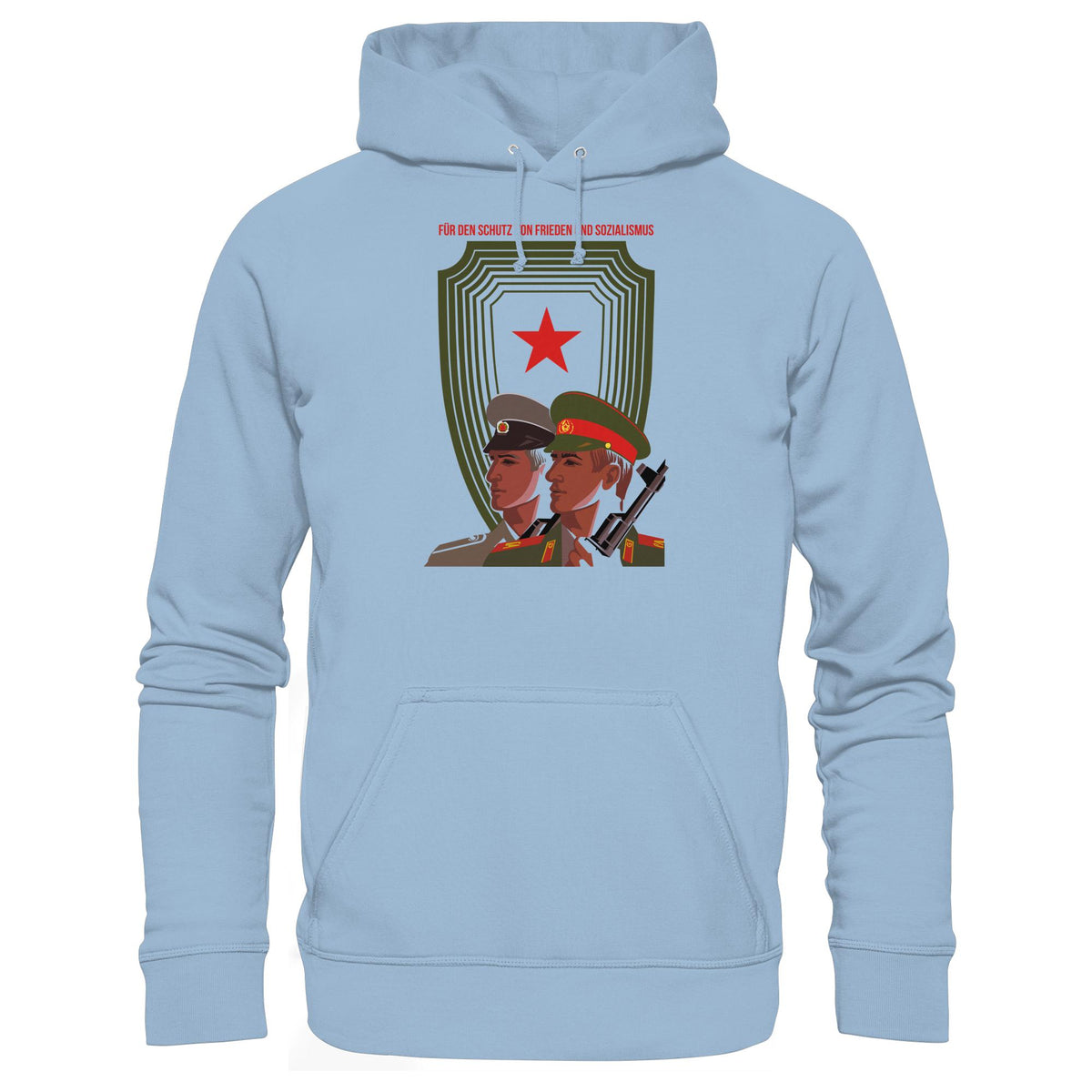 DDR Ostalgie Kapuze / Hoodie Unisex • NVA UND CA - FÜR DEN SCHUTZ VON FRIEDEN