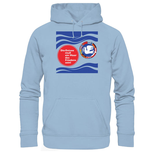 DDR Ostalgie Kapuze / Hoodie Unisex • DIE OSTSEE MUSS EIN MEER DES FRIEDENS SEIN (ORIGINAL BANNER)