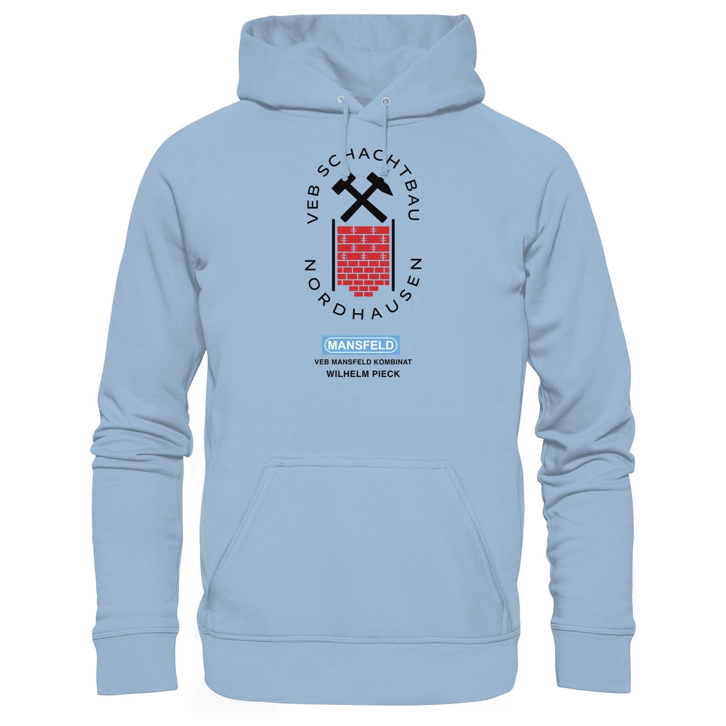 DDR Ostalgie Kapuze / Hoodie Unisex • VEB SCHACHTBAU NORDHAUSEN - VEB MANSFELD KOMBINAT