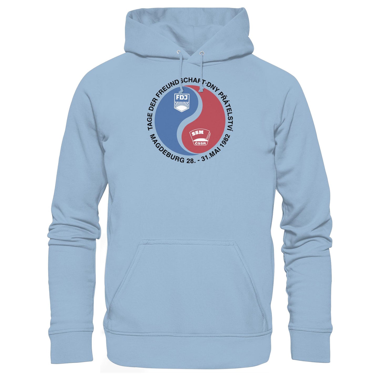 DDR Ostalgie Kapuze / Hoodie Unisex • TAG DER FREUNDSCHAFT MAGDEBURG 1982 DDR-CSSR