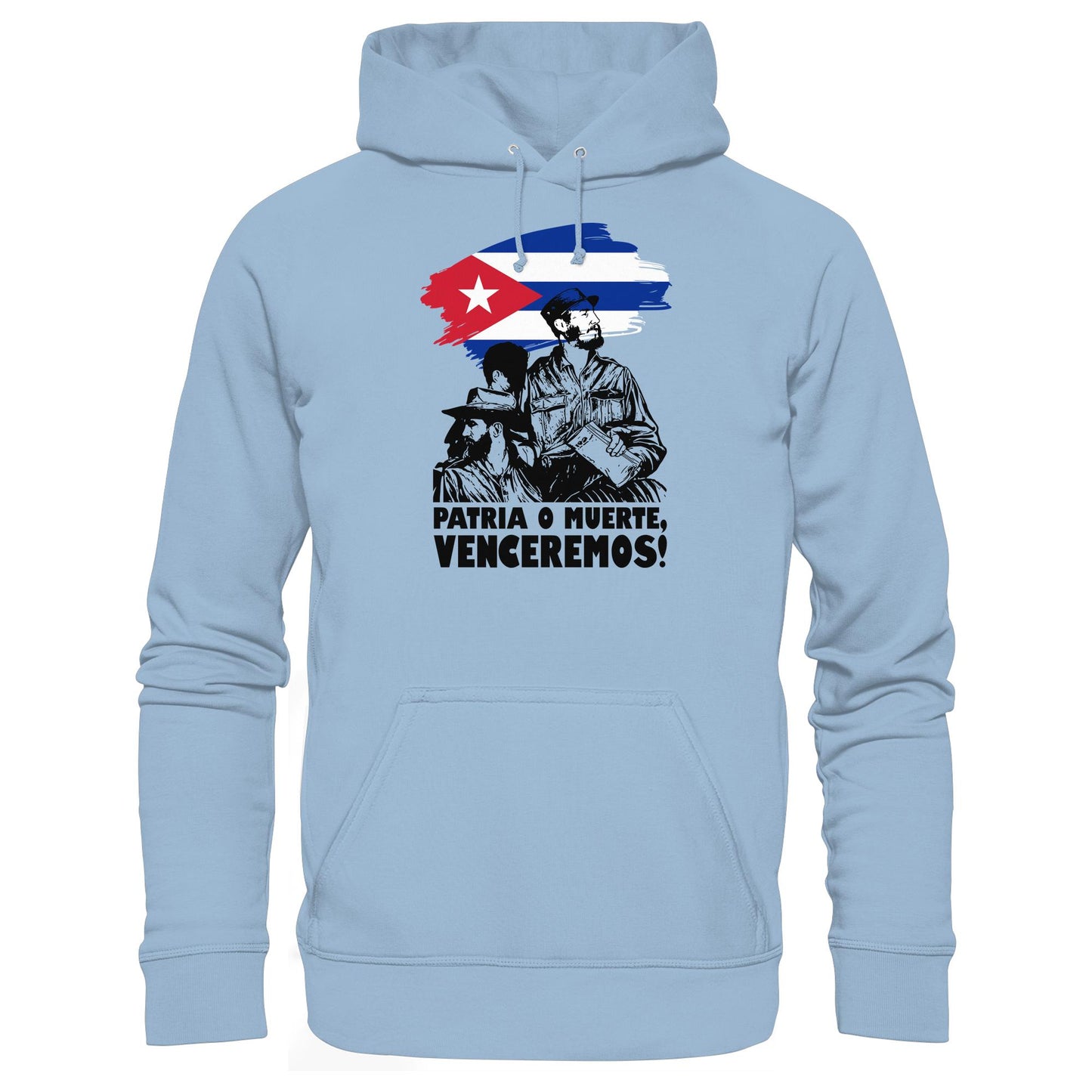 DDR Ostalgie Kapuze / Hoodie Unisex • KUBA - PATRIA O MUERTE, VENCEREMOS! (ORIGINAL PLAKAT)