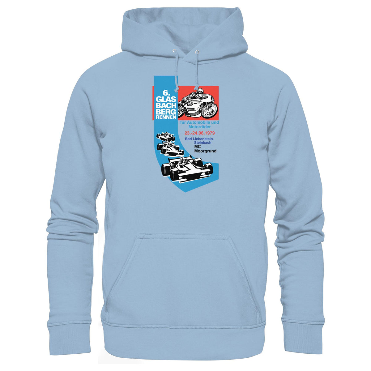 DDR Ostalgie Kapuze / Hoodie Unisex • 6. GLASBACHBERGRENNEN 1979