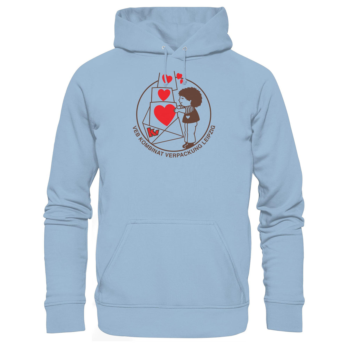 DDR Ostalgie Kapuze / Hoodie Unisex • VEB KOMBINAT VERPACKUNG LEIPZIG