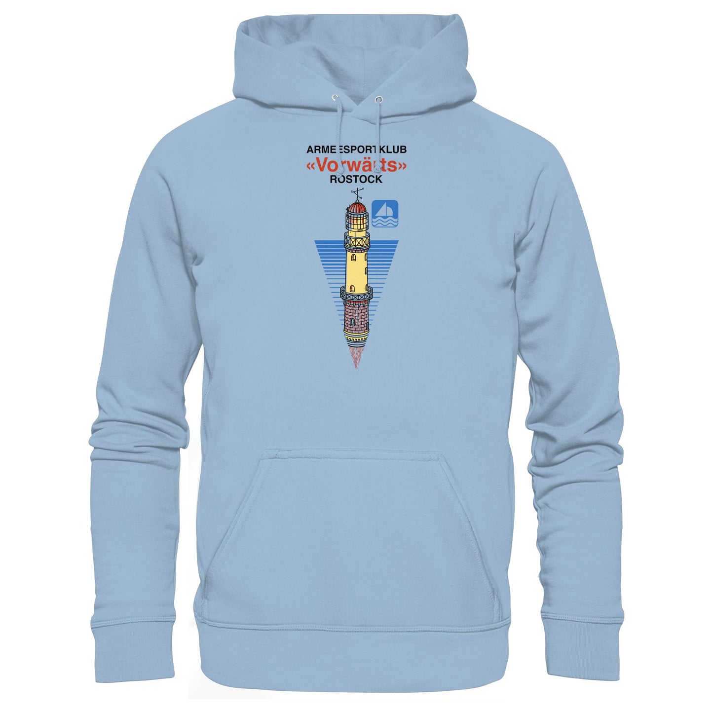 DDR Ostalgie Kapuze / Hoodie Unisex •  ARMEESPORTKLUB VORWÄRTS ROSTOCK