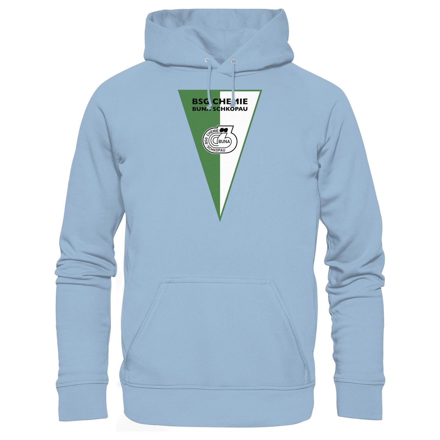 DDR Ostalgie Kapuze / Hoodie Unisex • BSG CHEMIE BUNA SCHKOPAU (ORIGINALWIMPEL)