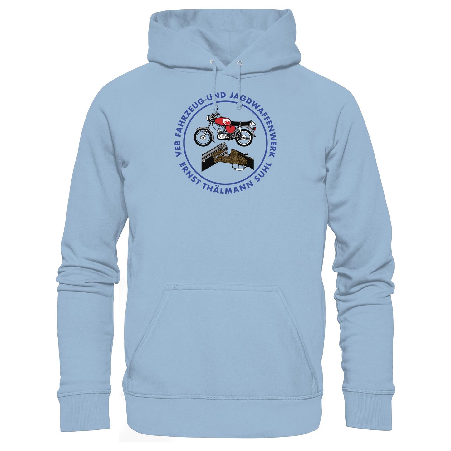 DDR Ostalgie Kapuze / Hoodie Unisex • VEB SUHL ERNST-THÄLMANN-WERK (LOGO 1980ER)
