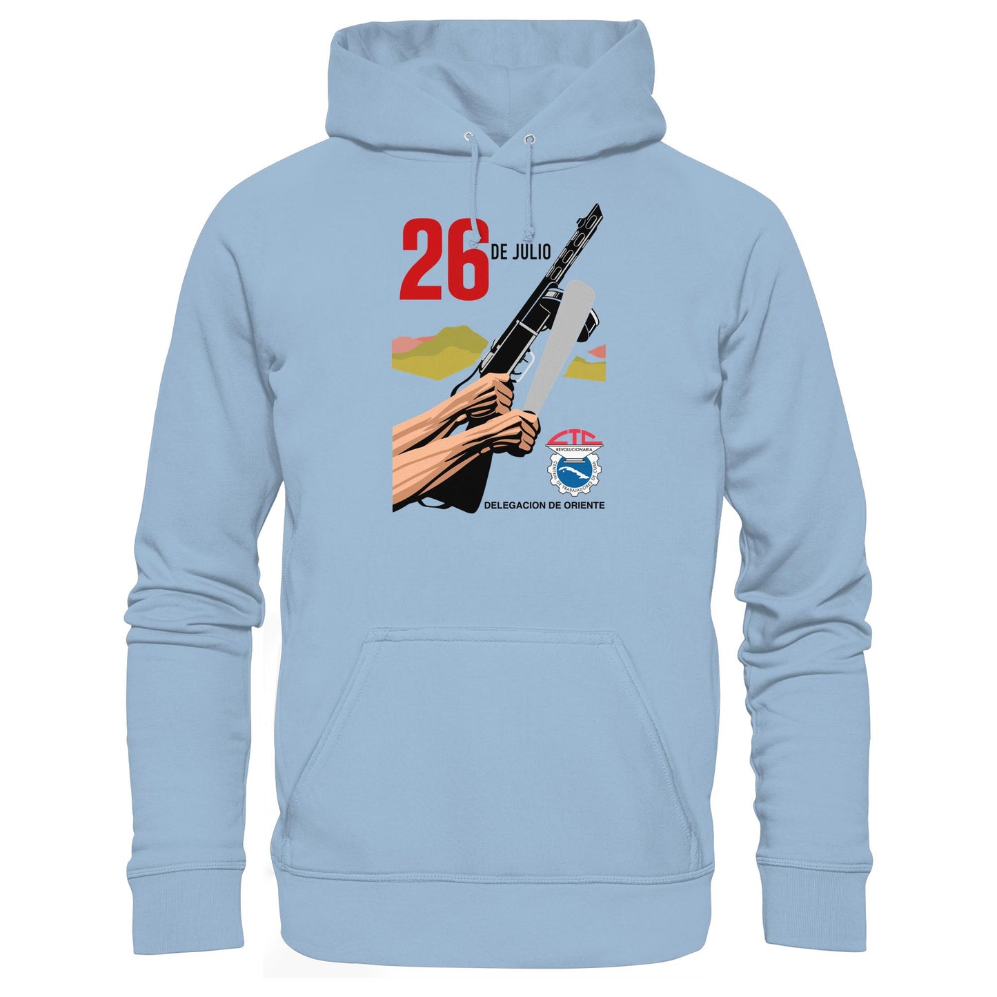 DDR Ostalgie Kapuze / Hoodie Unisex • BEWEGUNG DES 26. JULI, KUBA (ORIGINAL POSTER)