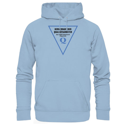 DDR Ostalgie Kapuze / Hoodie Unisex • HERVORRAGENDER QUALITÄTSARBEITER DES VEB KABELWERK KÖPENICK