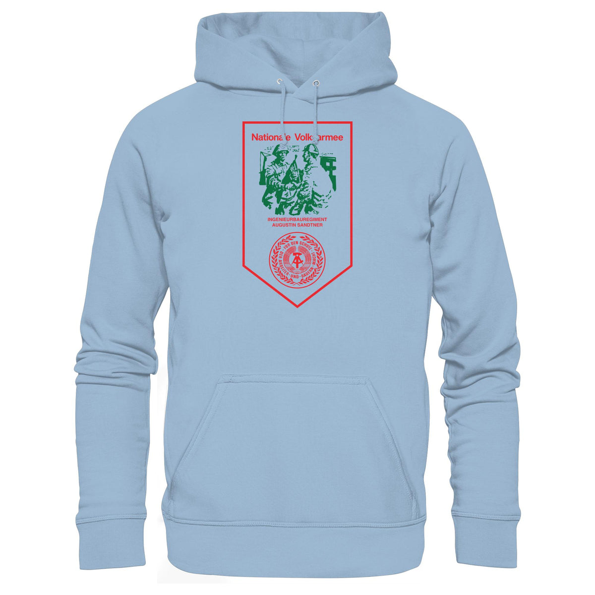 DDR Ostalgie Kapuze / Hoodie Unisex • NVA - INGENIEURBAUREGIMENT AUGUSTIN SANDTNER